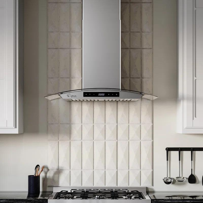 Empava Empava 30" Stainless Steel 400 CFM Convertible Wall Range Hood with Baffle Filter EMP-30RH06