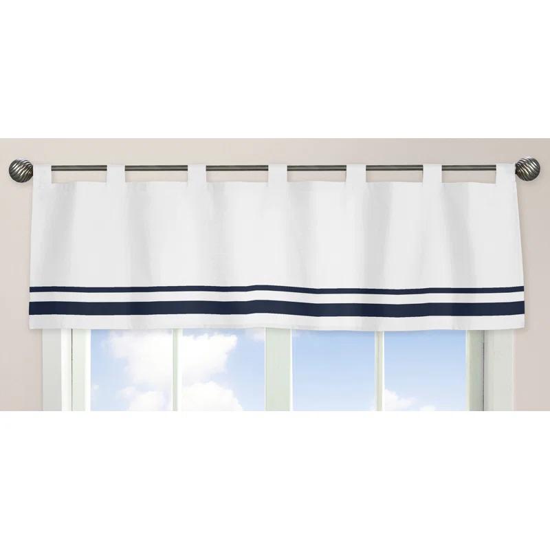 Sweet Jojo Designs Hotel Curtain Striped Cotton Tailored 54" Window Valance