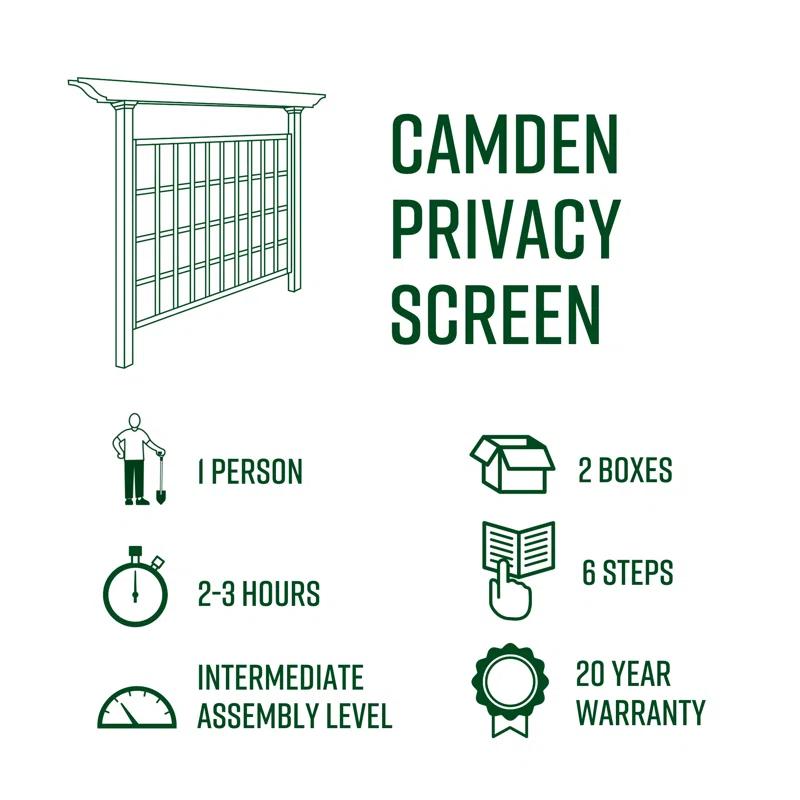 Vita Camden 90'' H x 4'' W Vinyl Lattice Panel Trellis