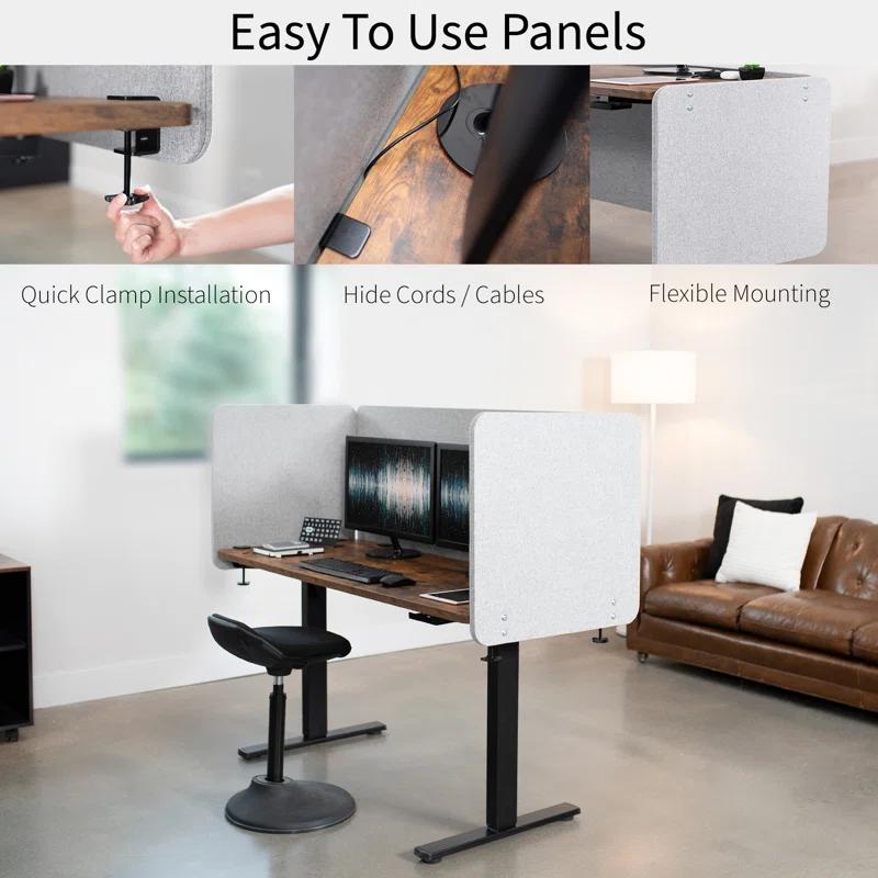 VIVO Clamp-on 24" x 24" Desktop Privacy Panel (PP-1-V024G Series)