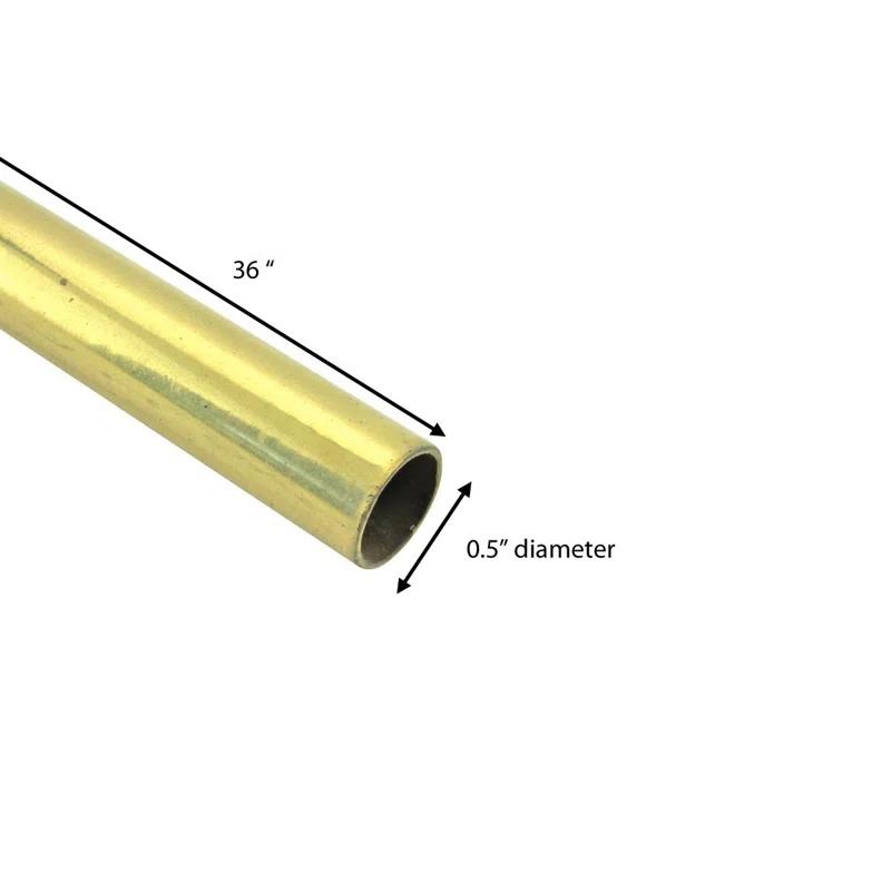 The Renovators Supply Inc. Smooth Bright Brass Stair Carpet Rod Tubing 1/2"OD 36" Renovators Supply