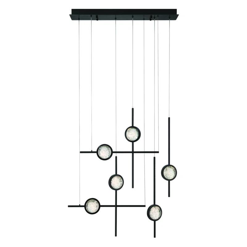 Eurofase Barletta 6 - Light Dimmable LED Linear Chandelier