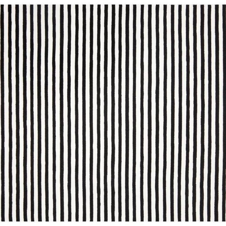 kate spade new york KATE SPADE NEW YORK Hand Painted Shirting Stripe Table Runner 15"x72" Silver/White