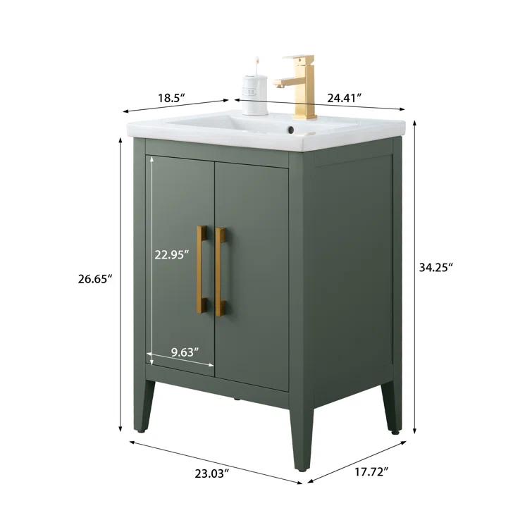 Vanity Art 24" Single Bathroom Vanity Set