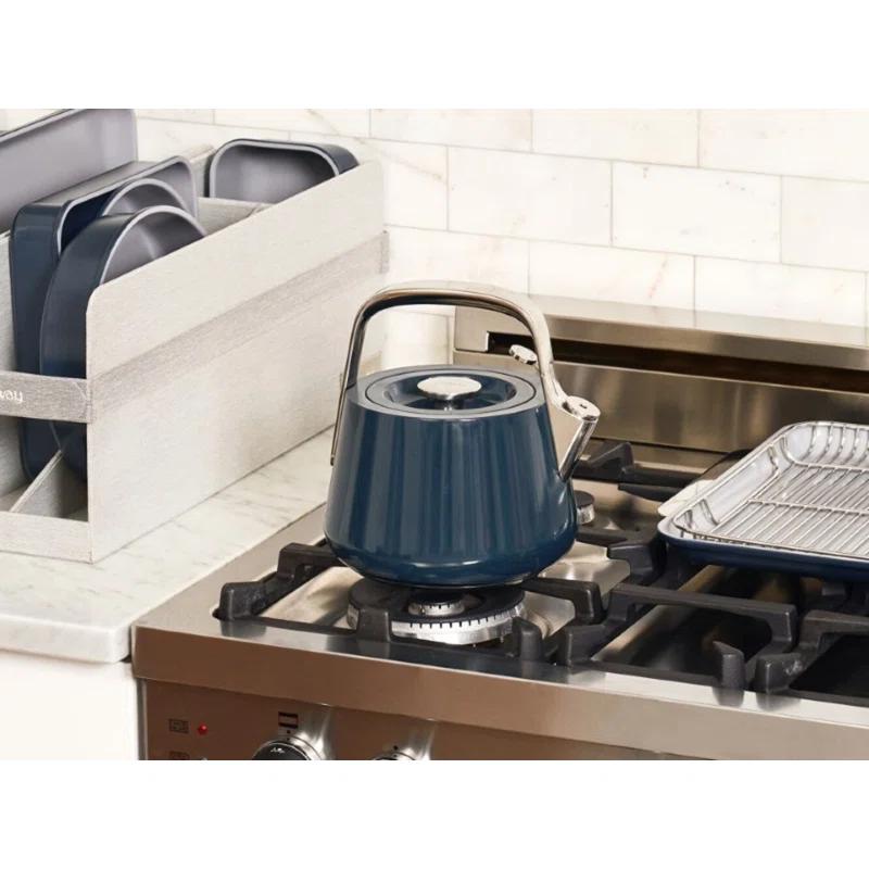 Caraway ® Navy Stovetop Whistling Tea Kettle