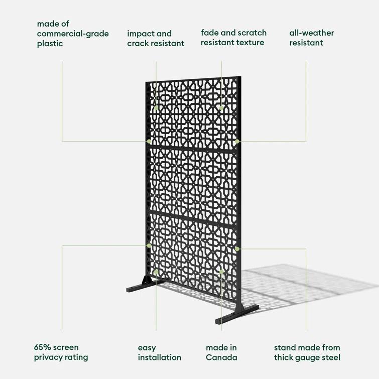 Veradek 6 ft. H x 4 ft. W Plastic Privacy Screen Panel Pattern