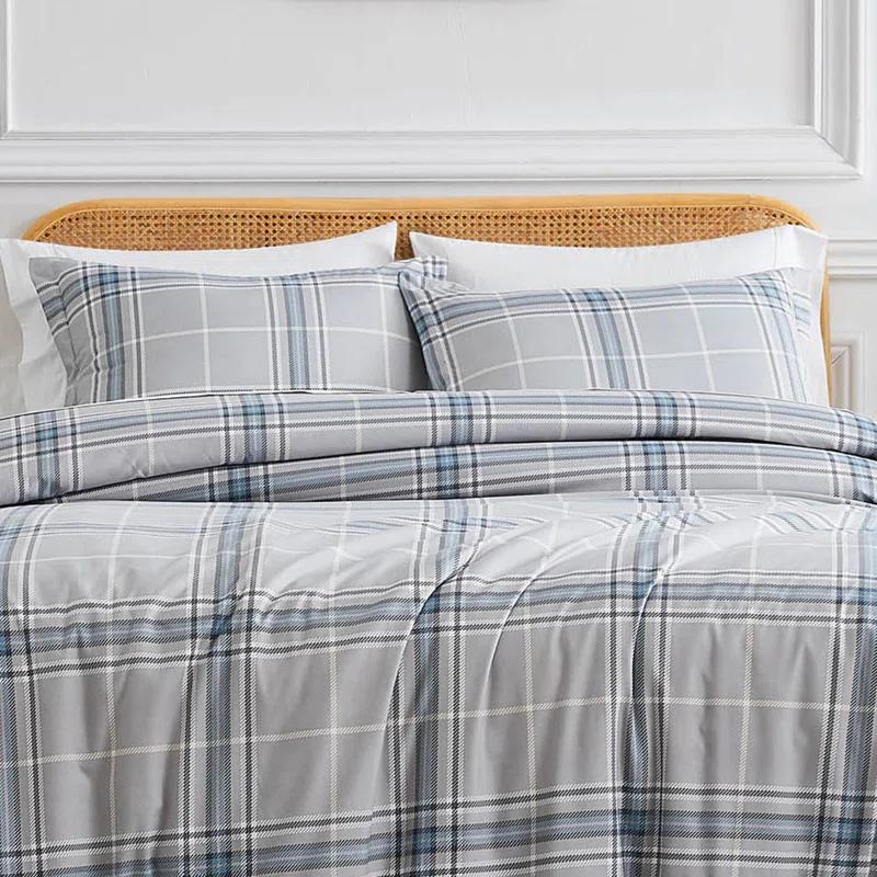 SouthShore Fine Linens Vilano Plaid Oversized Microfiber Duvet Cover Set by Southshore Fine linens
