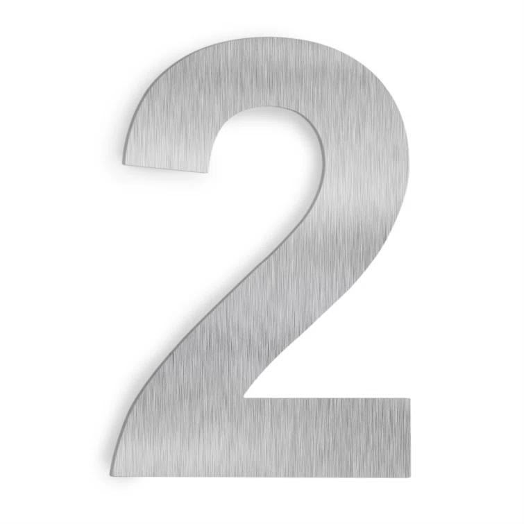 Barton Barton 6-Inch Floating Mount Steel House Number for Address Sign (Black)