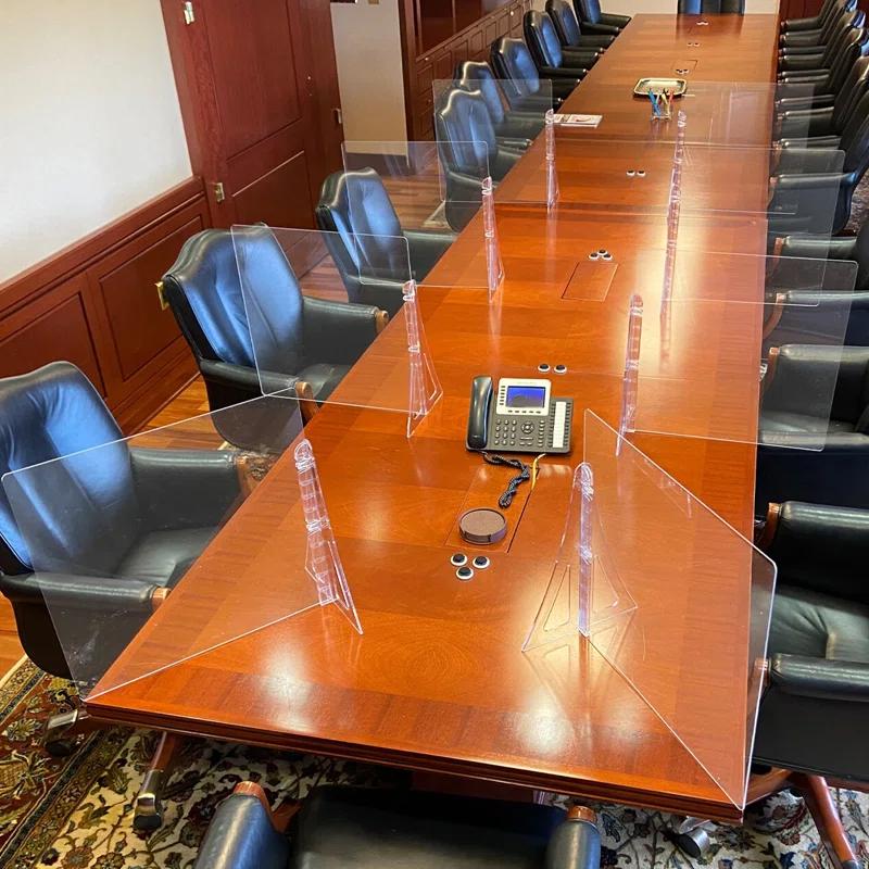 Azar Displays 23.5" x 31.5" Single Leg Partition PLEXIGLASS Shield, 2- Pack (Set of 2)