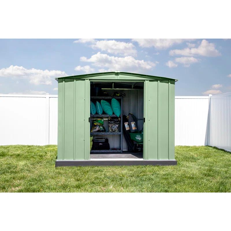 Arrow 8 ft. W x 6 ft. D Galvanized Steel Storage Shed
