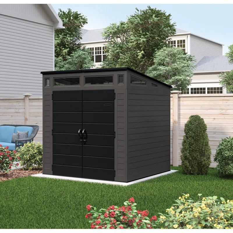 Suncast Suncast Modernist 7 ft. W x 7 ft. D Resin Storage Shed