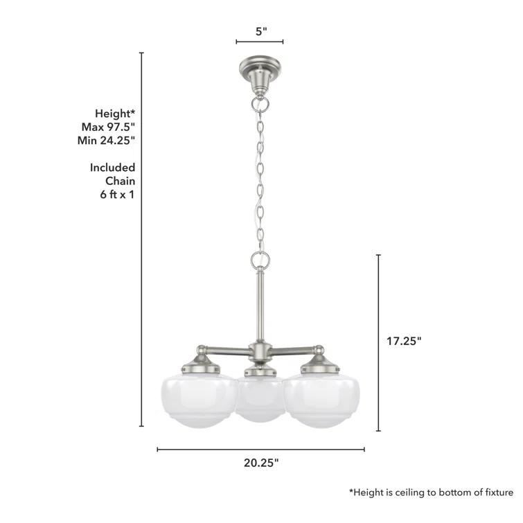 Hunter Fan Hunter Saddle Creek 3 Light Convertible Chandelier Ceiling Light Fixture