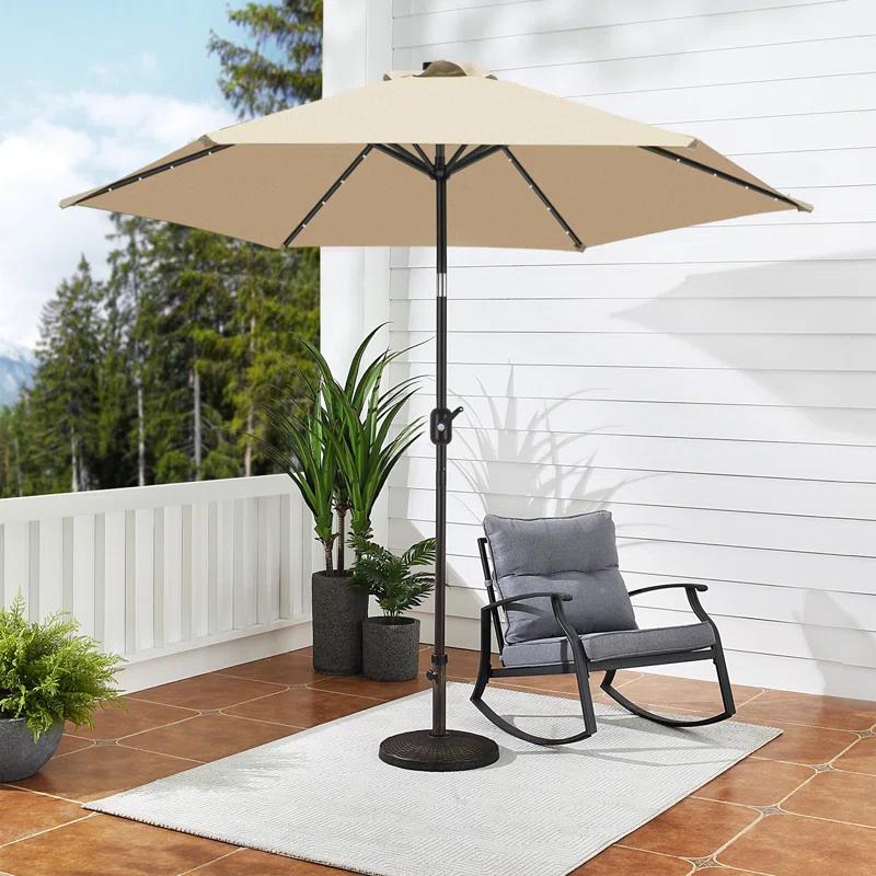 KUTIME Fruiteam 90'' Lighted Tilt Market Umbrella