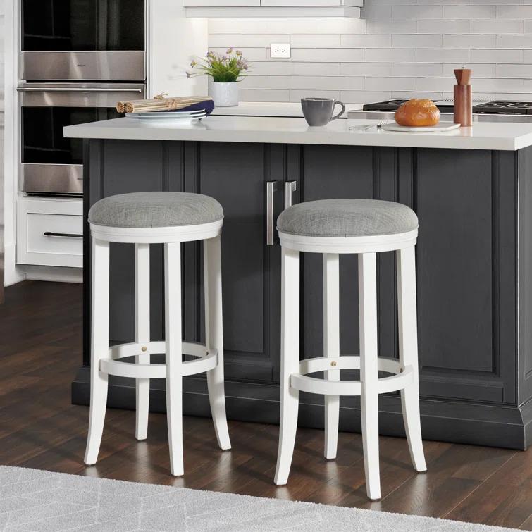 Alaterre Natick Solid Rubber Wood Counter And Bar Stool