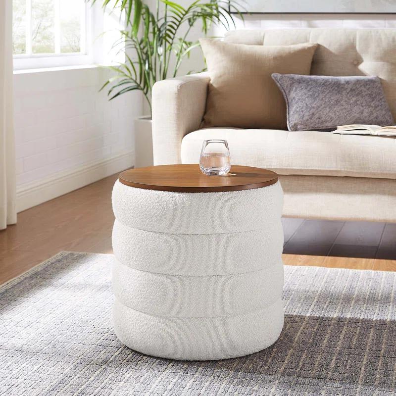 Modway Modway Mezzo 17.3" Wide Round Storage Ottoman
