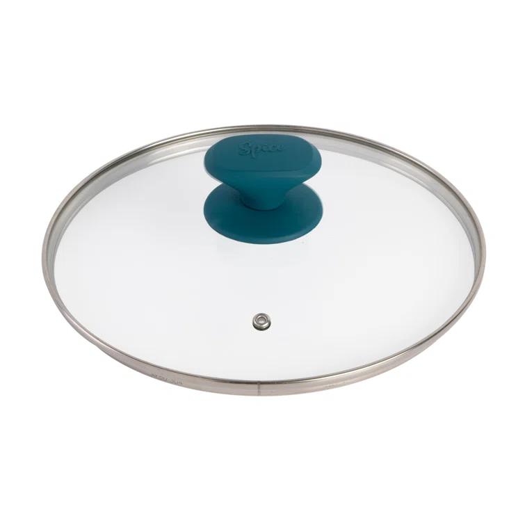 Spice by Tia Mowry Spice By Tia Mowry Savory Saffron Nonstick Ceramic Dutch Oven With Stainless Steel Steamer, 5-Quart, Charcoal, Enamel Exterior, Stay-Cool Handles