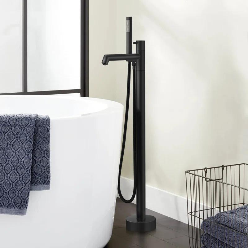 Floor Tub Filler with Diverter