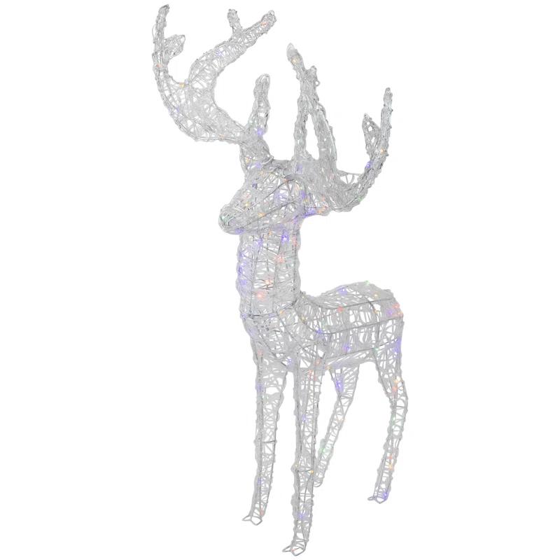 Northlight Seasonal LED Color Changing Commercial Grade Acrylic Reindeer Outdoor Christmas Decoration 46.5"