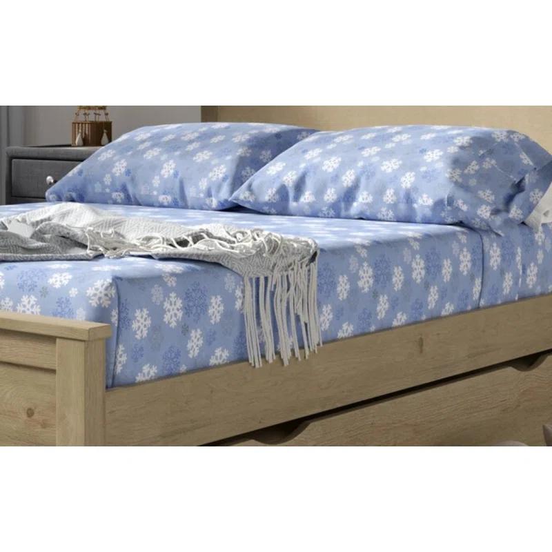 Pointehaven Flannel Damask Sheet Set