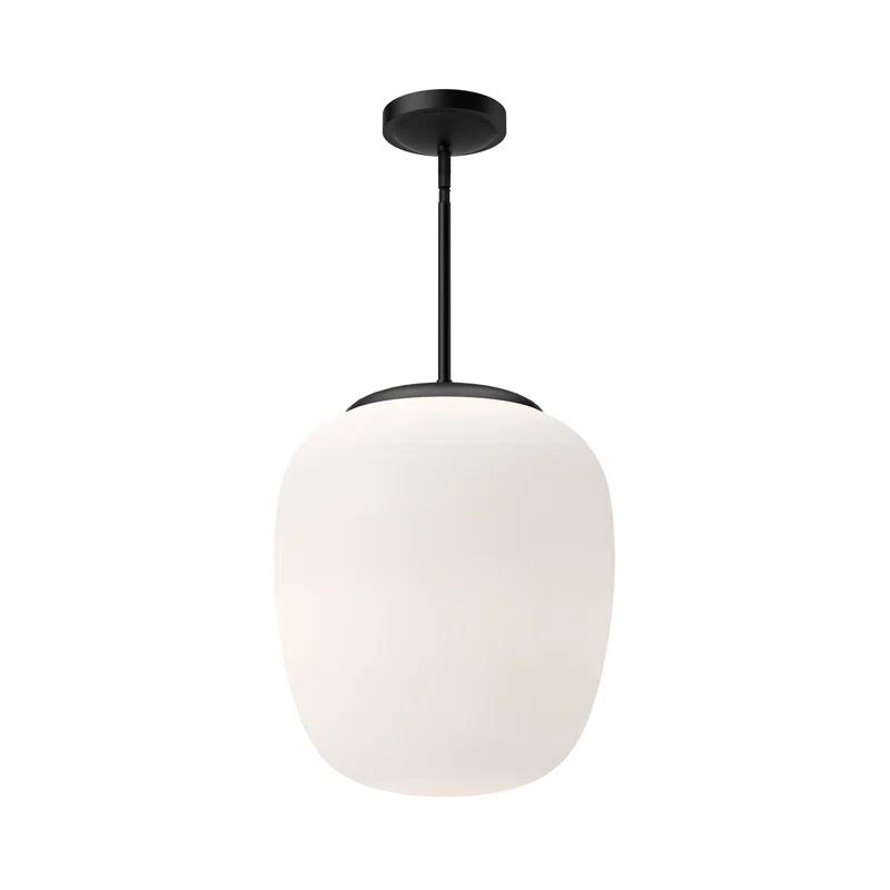 Holden Single Light Glass Steel Pendant