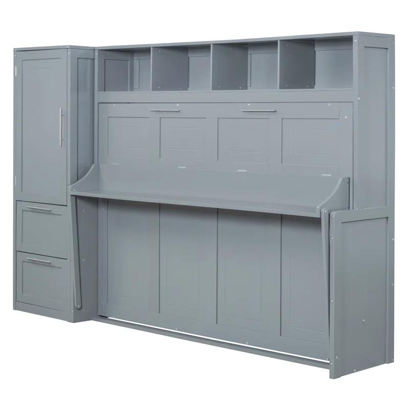 Galibens Murphy Bed Wall Bed With Closet And Drawers