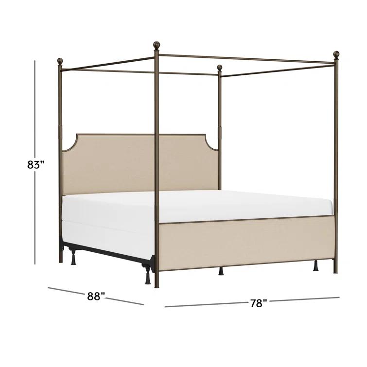 Nordland Upholstered Metal Canopy Bed