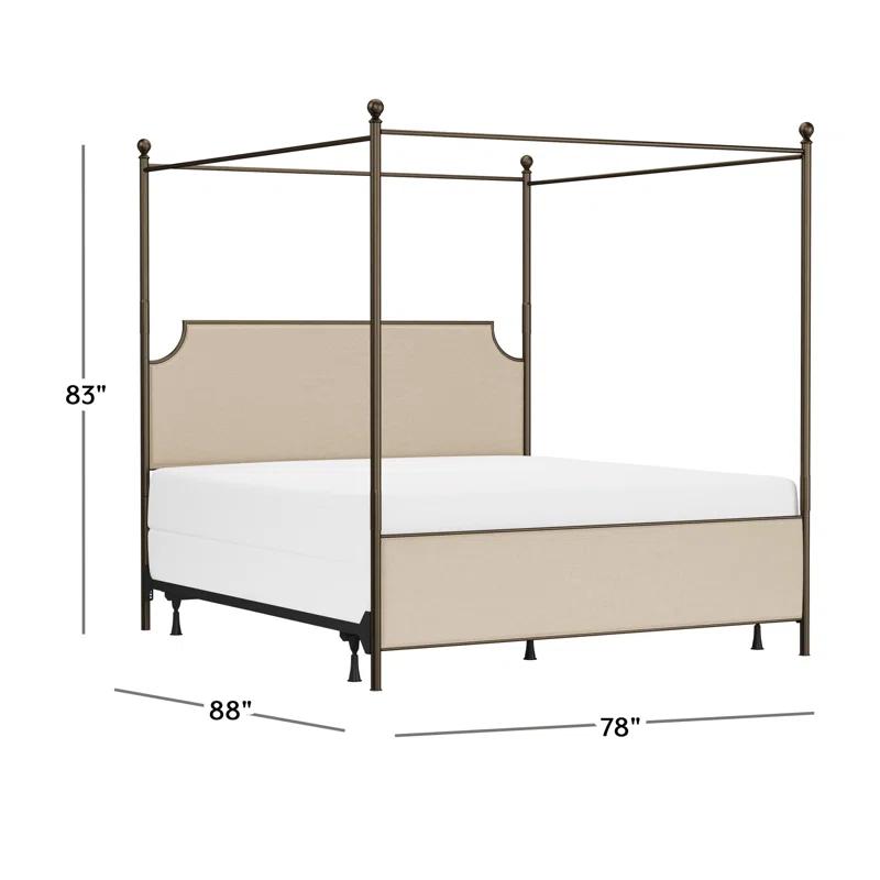 Nordland Upholstered Metal Canopy Bed