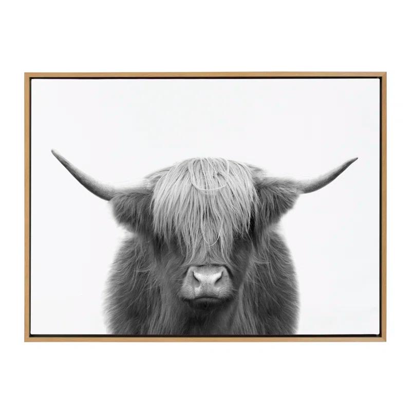 Williston Forge Jeylan " Hey Dude Highland Cow BW " by The Creative Bunch Studio