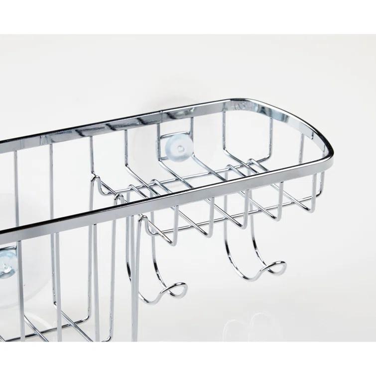 InterDesign iDesign Gia Polished Stainless Steel Bathroom Suction Combo Organizer Basket - 11" x 4.25" x 4" & Reviews | Wayfair