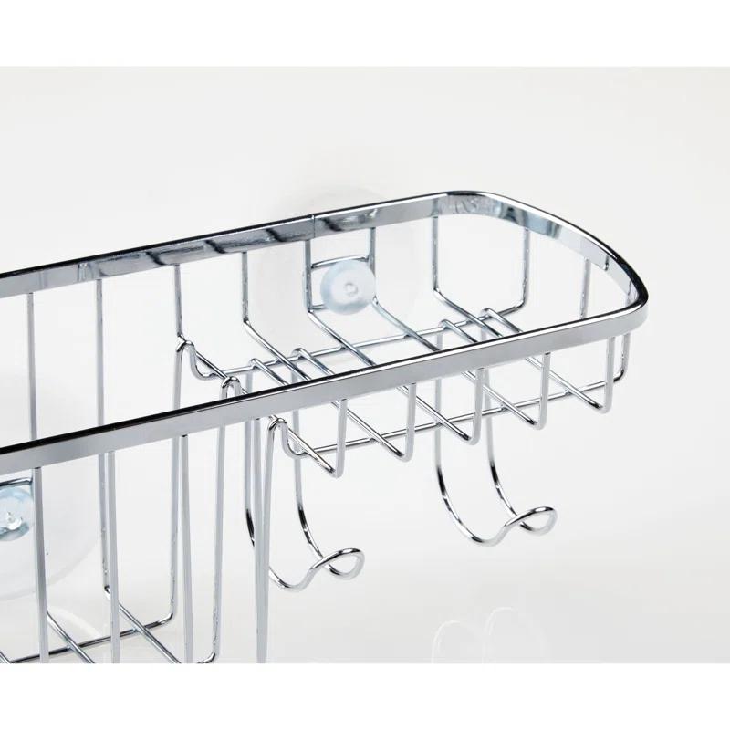 InterDesign iDesign Gia Polished Stainless Steel Bathroom Suction Combo Organizer Basket - 11" x 4.25" x 4" & Reviews | Wayfair