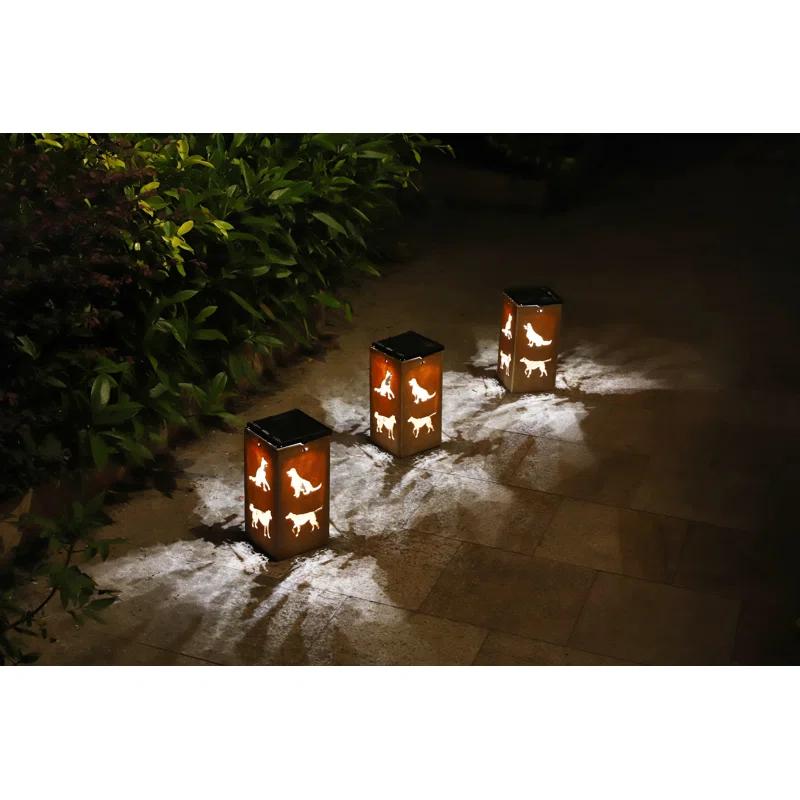 Techko Solar Themed Silhouette Indoor/Outdoor Garden Décor Lantern
