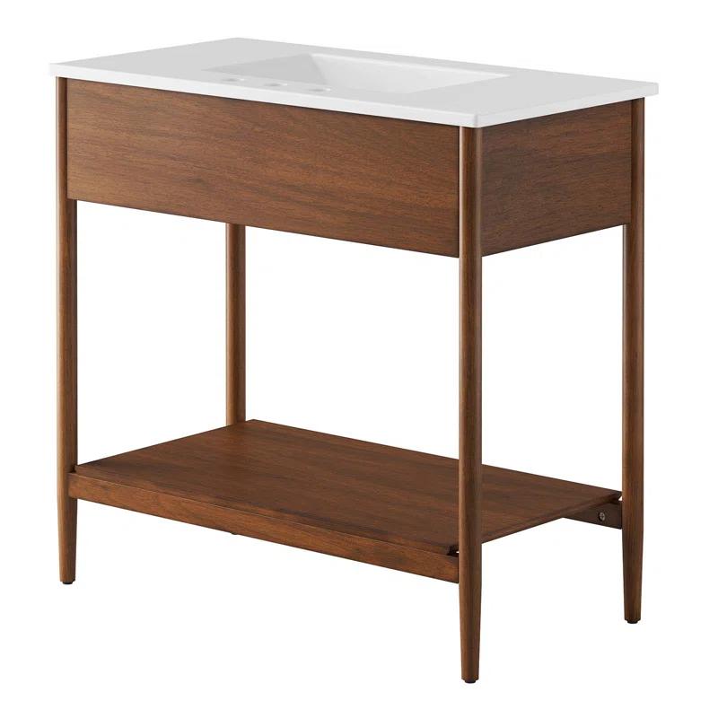 Modway Modway Zaire 36'' Single Bathroom Vanity with Ceramic Top