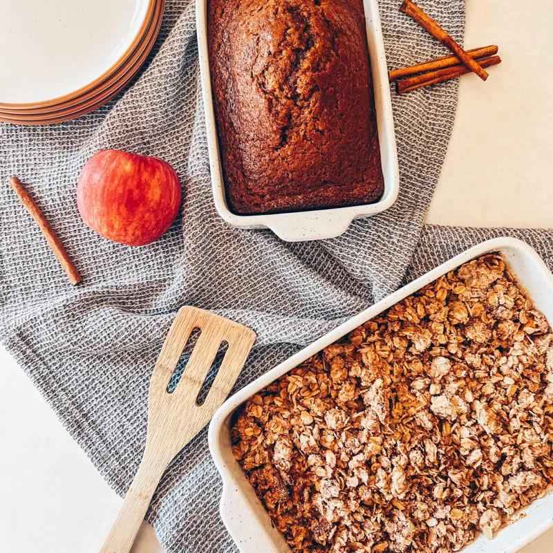 Loaf Baking Dishes - Porcelain Casserole & Bakeware, Oven-To-Table, Freezer Safe - Set Of 2