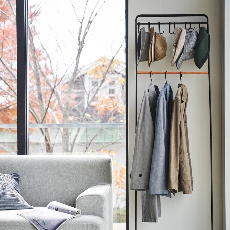 Yamazaki Home Steel 8 - Hook Freestanding Coat Rack