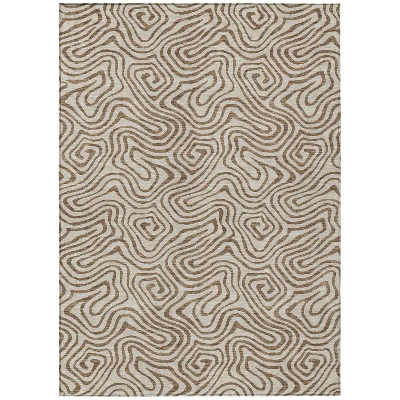 Machine Washable Indoor/Outdoor Chayden ACN1031 Beige Rug