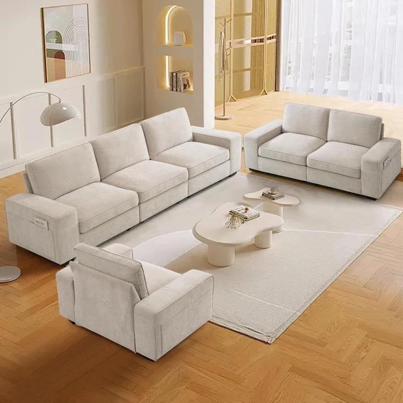 Latitude Run® Modern Modular Chenille Sectional Sofa With Storage Space And Detachable Cover
