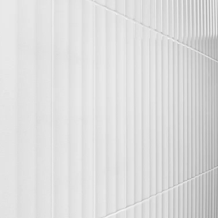 Radiant Fluted 4.43'' W x 17.62'' L Crackled Ceramic Subway Wall Tile (9.26 Sq. Ft. / Case)