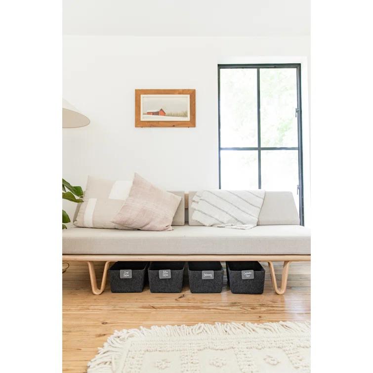 Sortjoy Wide Carbon Sculpted Storage Bin