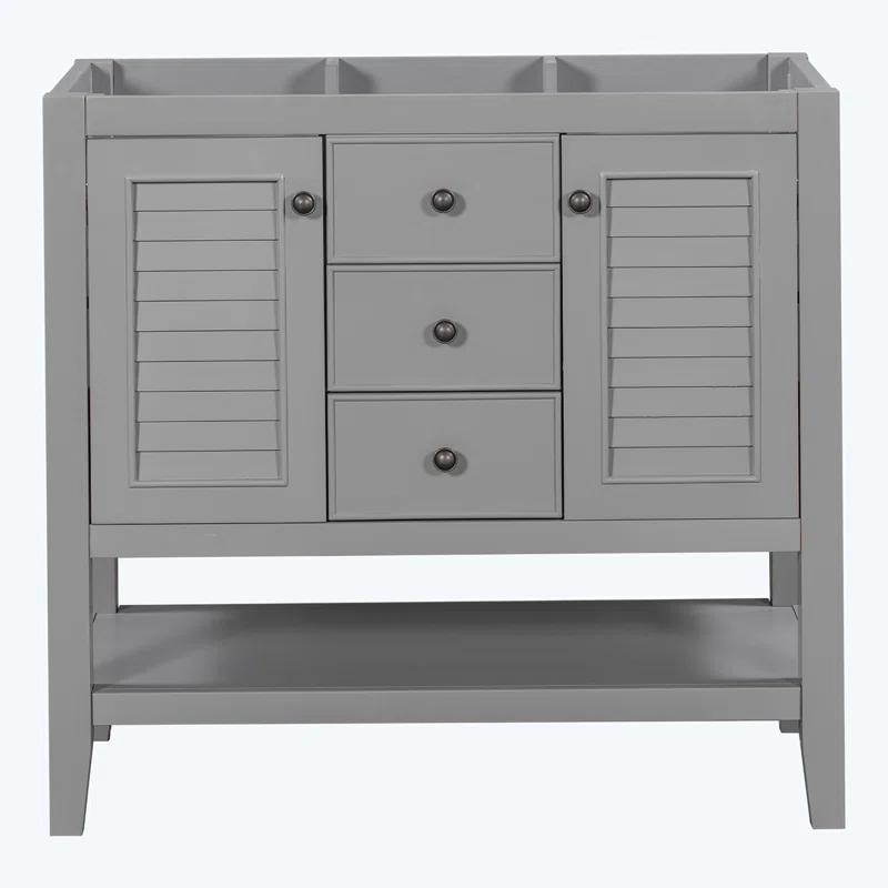 DSUNNER 36" Bathroom Vanity without Sink, Cabinet Base Only