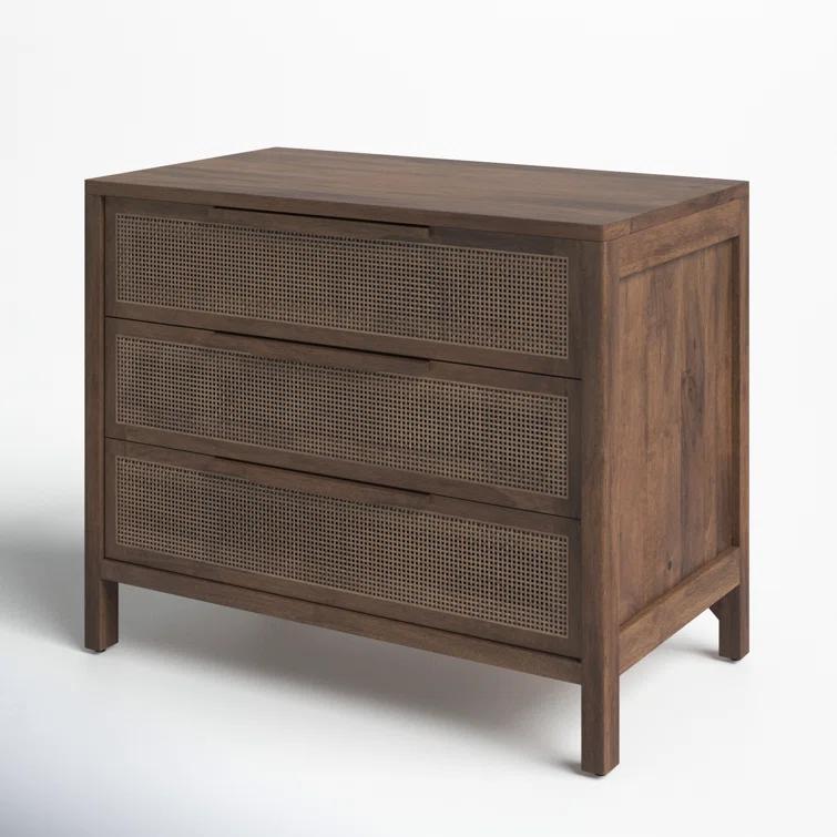 Nellie 3 - Drawer Cane Chest