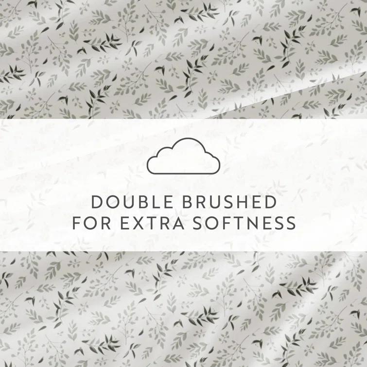 IEnjoy Home 4 Piece Sheet Set Patterned Microfiber Ultra Soft Bedding in Floral Dream