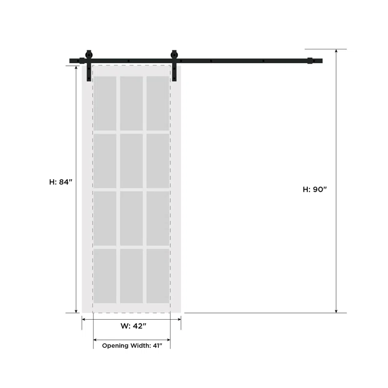 SARTODOORS Paneled Wood Finish Barn Door | Wayfair