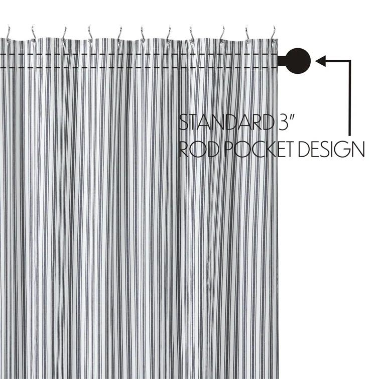 VHC Brands Sawyer Mill Cotton Striped Shower Curtain