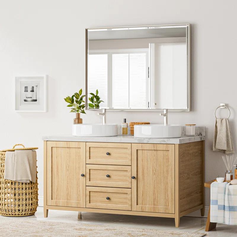 Decorative Wall Mirror Beveled Design, Bathroom Vanity Mirror Accent Mirror Finish