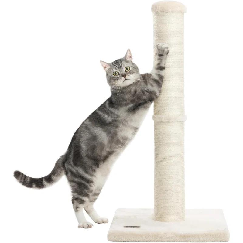 Tucker Murphy Pet™ 34Inch Cat Scratching Post With Natural Sisal Rope 4.3Inch Large Diameter Scratcher Post Tree For Indoor Cats