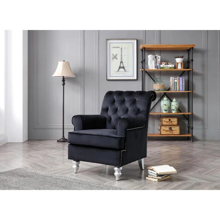Glory Furniture Dorado Velvet Chesterfield Chair