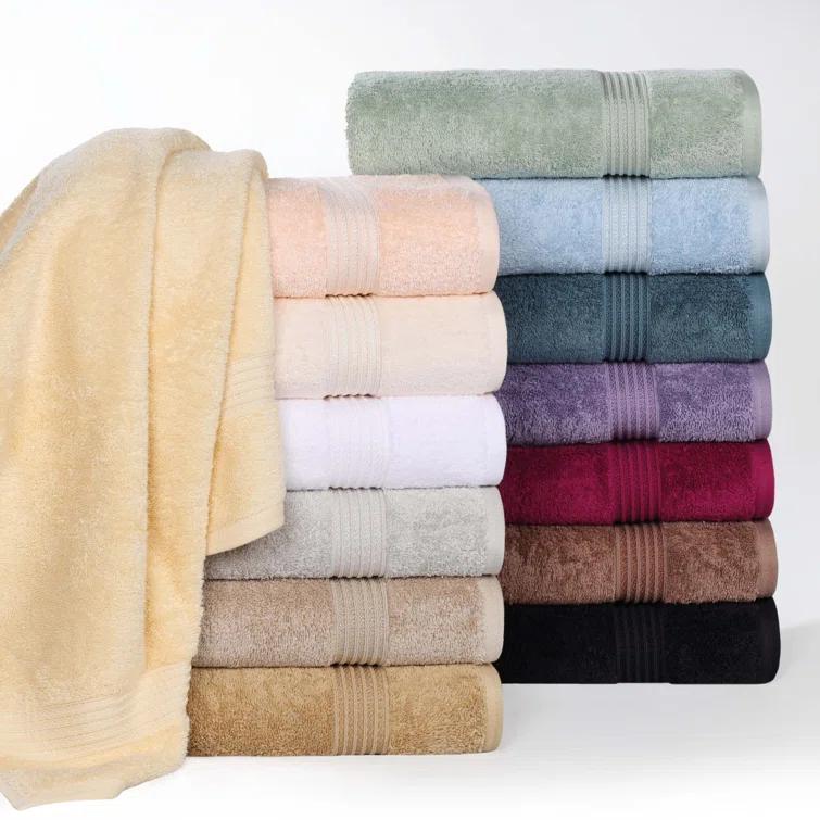 Superior Heritage Certified Egyptian Cotton Plush Absorbent Luxury Bath Towel (Set of 2)