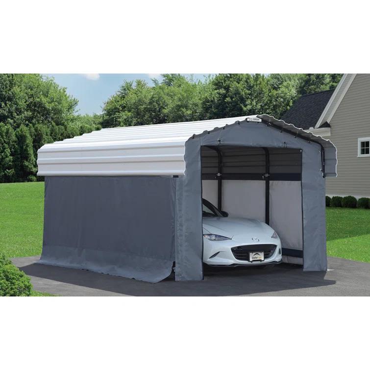 Arrow Enclosure Kit for Arrow Carport 10ft x 15ft Gray