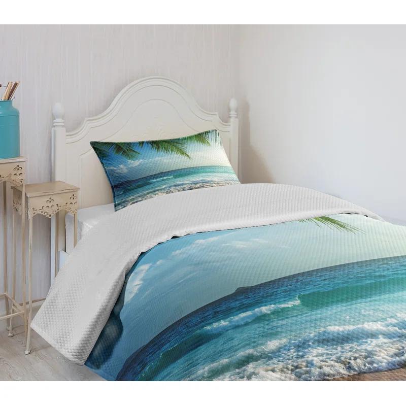 Ambesonne Ambesonne Ocean Bedspread Palms Tropical Island