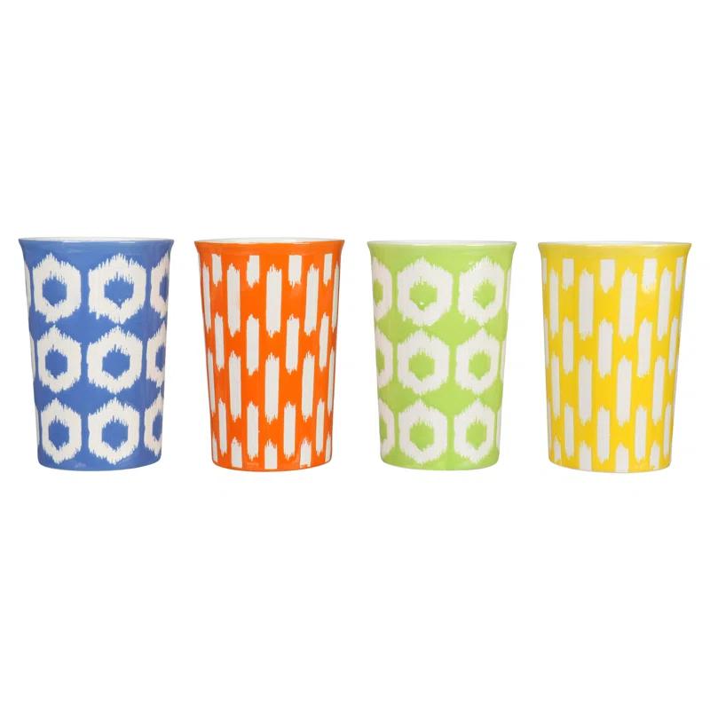 BIA Cordon Bleu BIA Cordon Bleu Set of 4 Assorted 16 oz Ikat Mugs